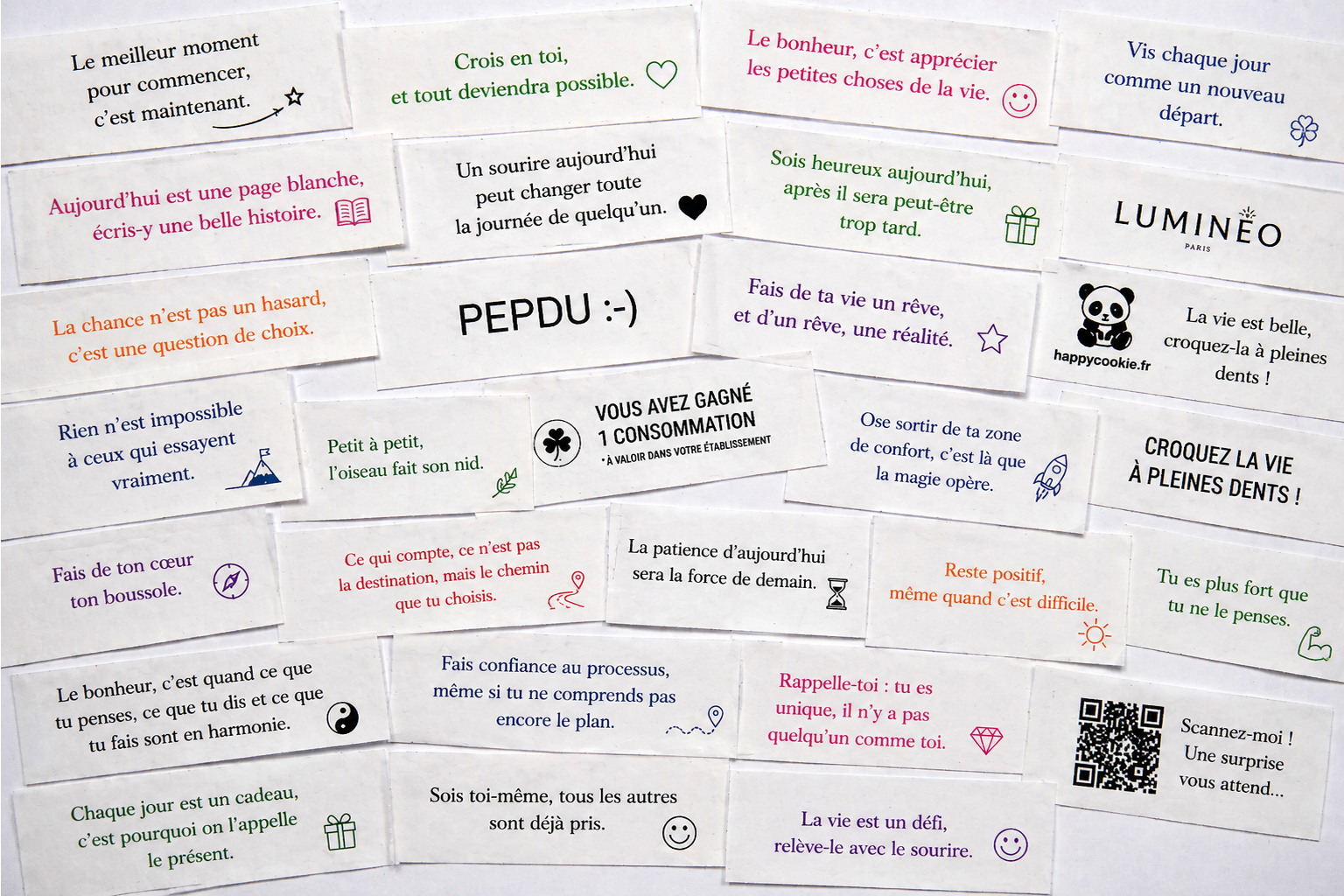 Exemples messages Fortune Cookies Happycookie