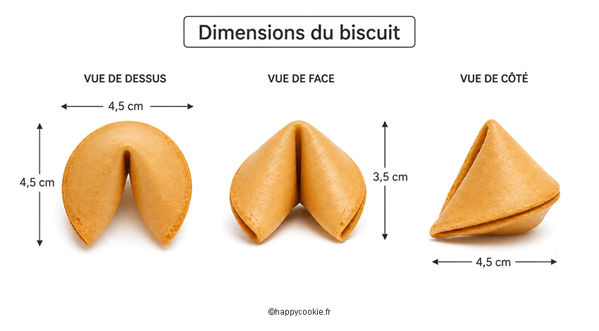 Dimensions du Fortune Cookie